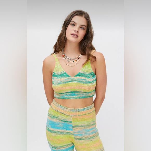 Urban Outfitters Tops - Urban Outfitters Dori Space-Dye Knit Cropped Tank Top size M
